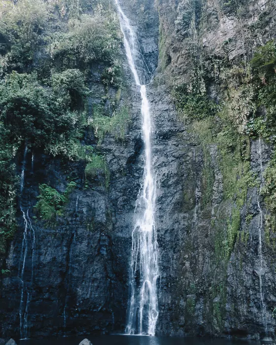 Vaimahutu falls from Faarumai waterfalls in Tahiti by Dancing the Earth