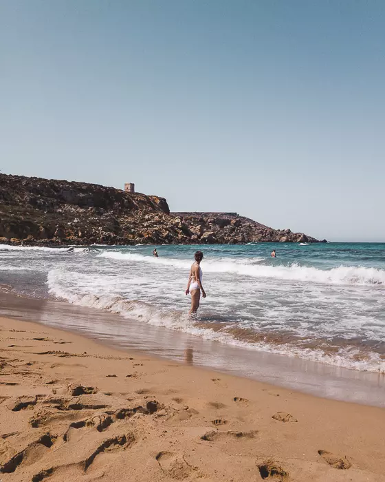 Malta travel guide Golden Bay beach by Dancing the Earth