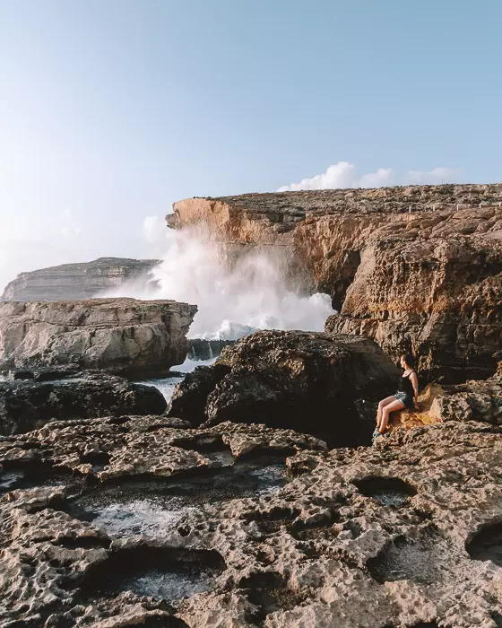 Malta travel guide Gozo island collapsed azure window by Dancing the Earth