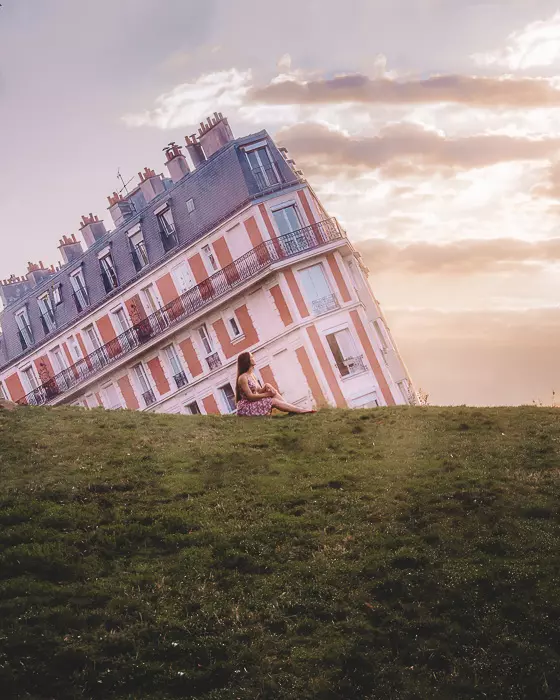 Sunrise in Montmartre sinking house by Dancing the Earth
