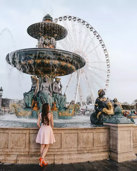 Summer in Paris Place de la Concorde fountains by Dancing the Earth