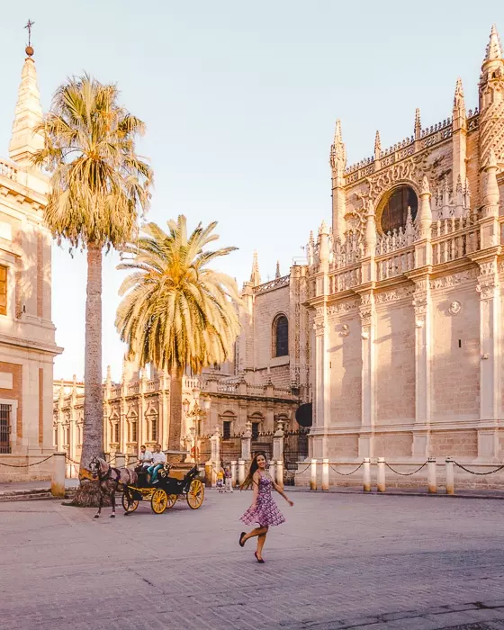 Seville weekend itinerary, sunrise at the Cathedral by Dancing the Earth