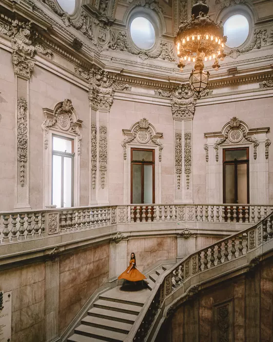 Porto weekend itinerary Staircases of Palacio da Bolsa by Dancing the Earth