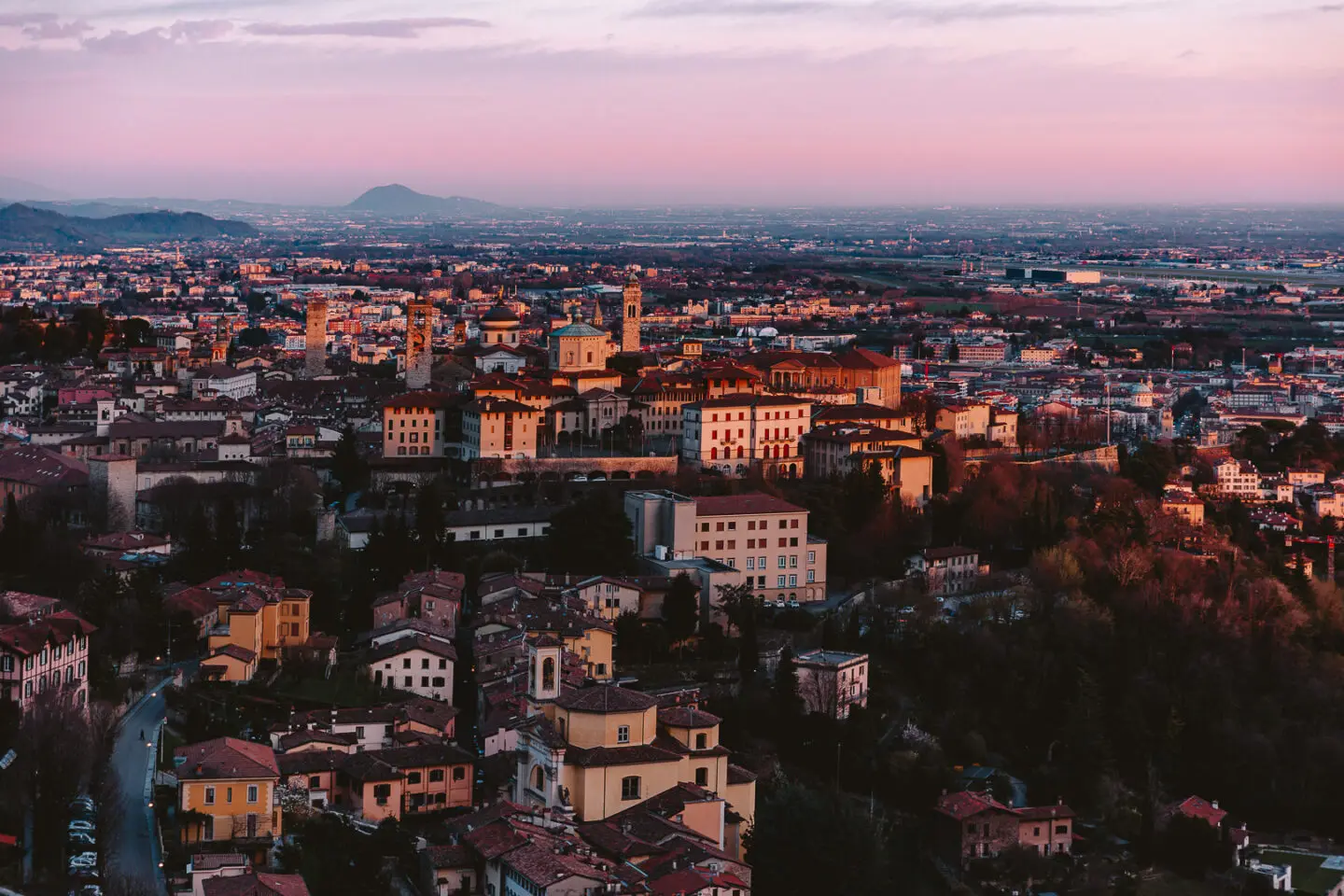 Bergamo view from San Vigilio funicolare, by Dancing the Earth