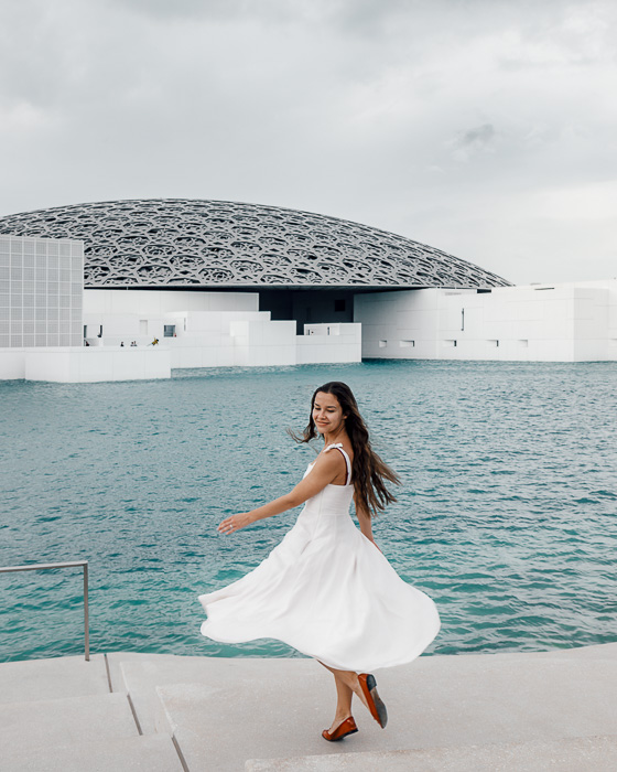 Outside Abu Dhabi Louvre museum by Dancing the Earth