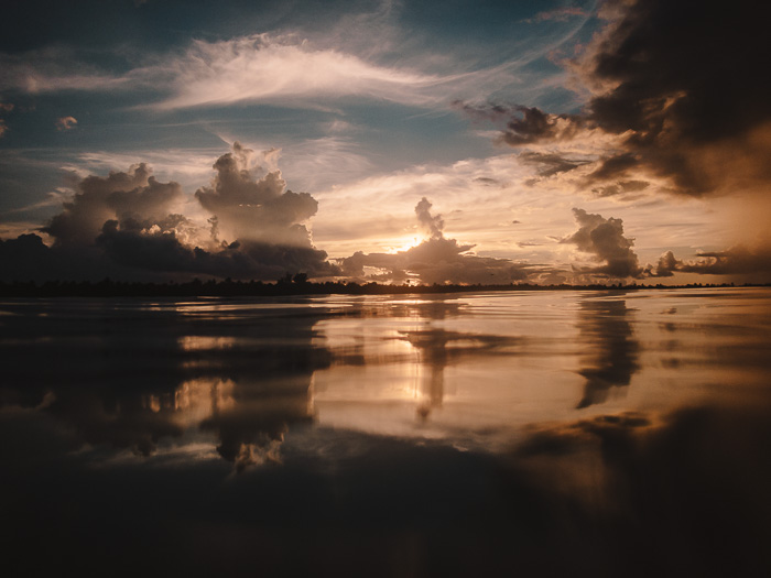 French Polynesia travel guide sunset in Teria beach in Maupiti by Dancing the Earth