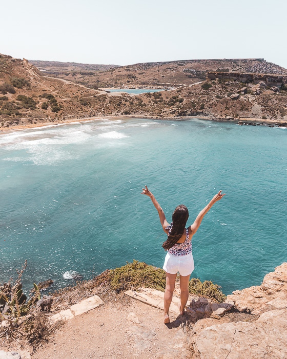 Malta travel guide Ghajn Tuffieha bay by Dancing the Earth