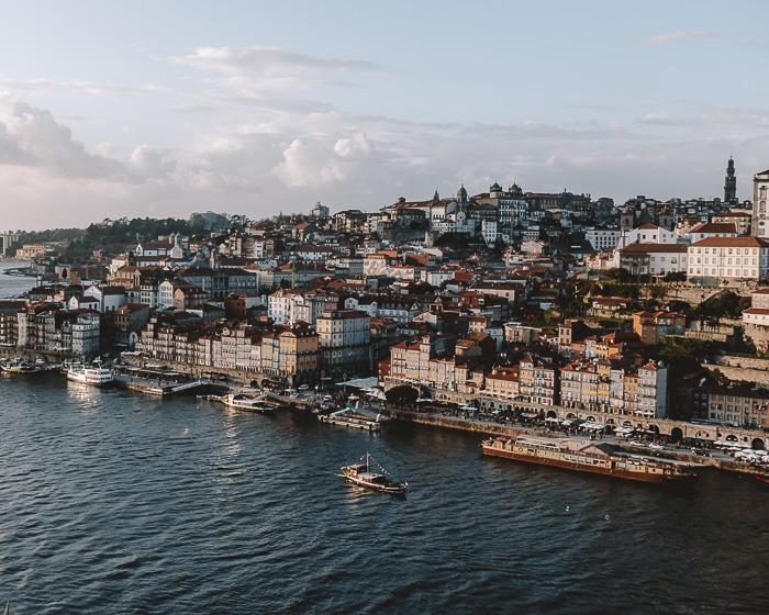 Golden hour over Porto from Teleferico de Gaia by Dancing the Earth