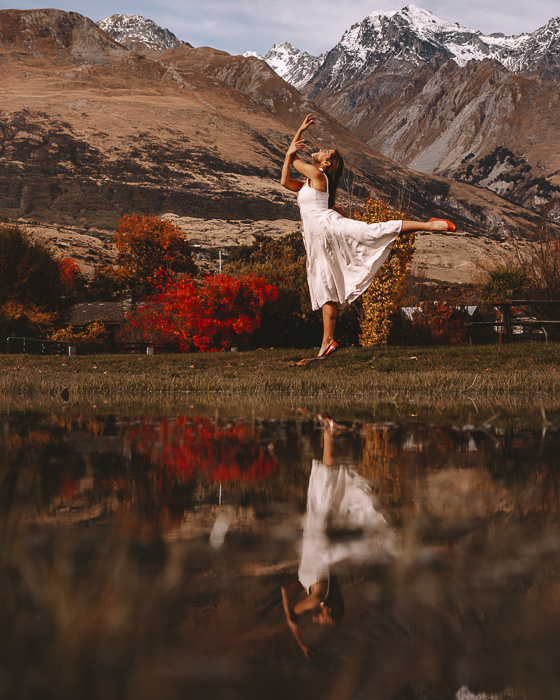 Puddle game in Glenorchy, Dancing the Earth