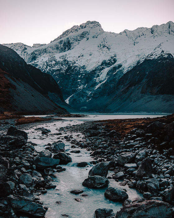 Mount Sefton at sunset, best day hikes in the South Island, Dancing the Earth
