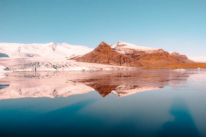 South Iceland, Fjallsarlon reflection, Dancing the Earth