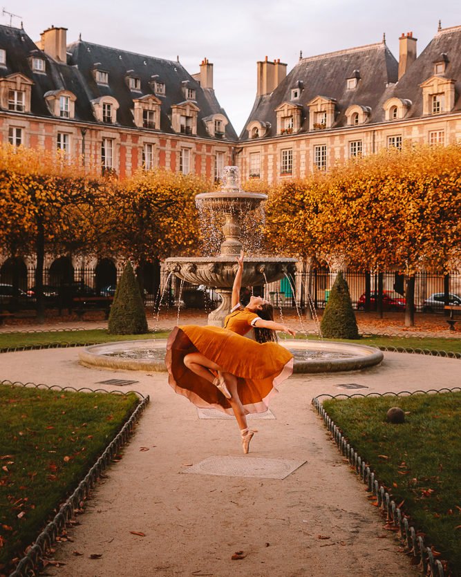 Autumn in Paris, Places des Vosges, by Dancing The Earth