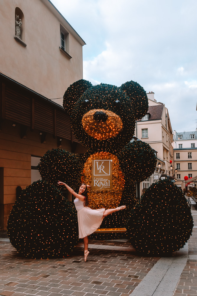 Teddy Bear at Village Royal, Christmas in Paris, Dancing the Earth