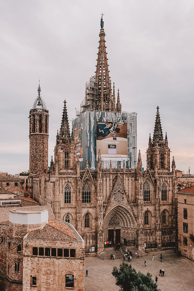 Barcelona Cathedral from Hotel Colon, Dancing the Earth