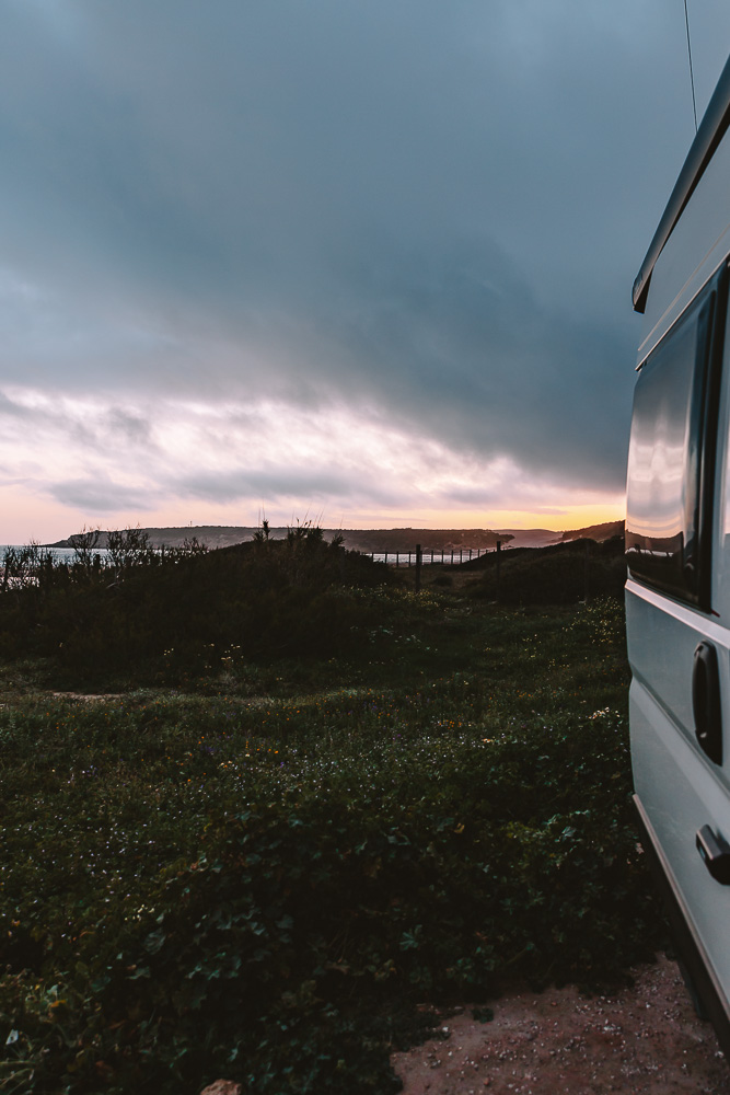 Andalusia road-trip, Bolonia, sunset and the van, by Dancing the Earth