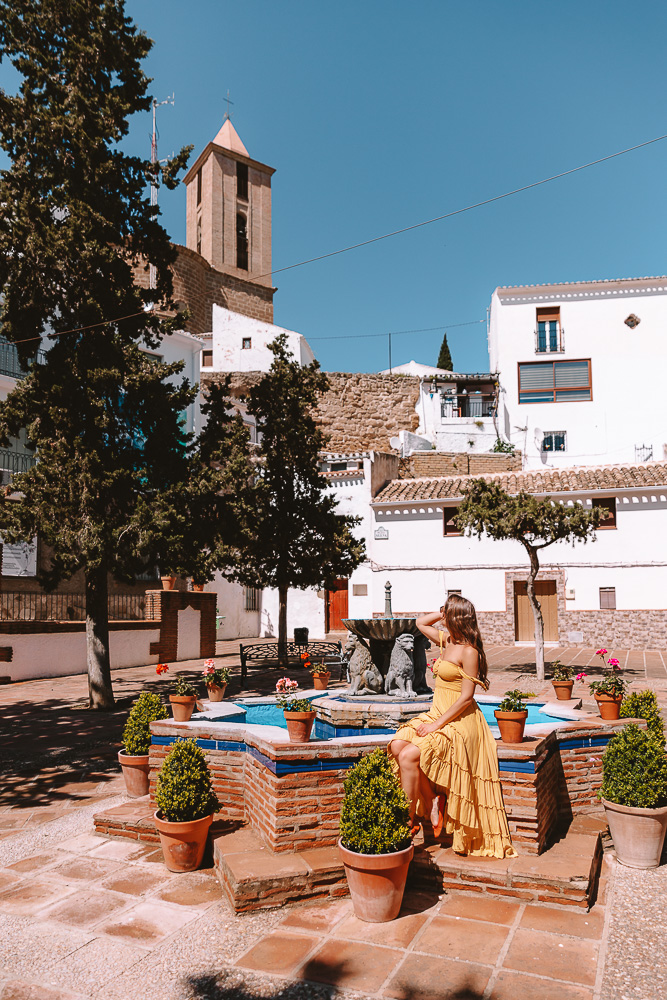 Andalusia road-trip itinerary, Iznajar Plaza Nueva, by Dancing the Earth