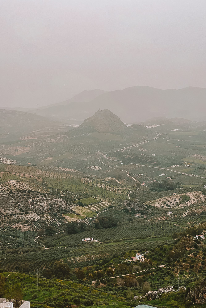 Andalusia road-trip itinerary, Olvera landscapes from castle, by Dancing the Earth