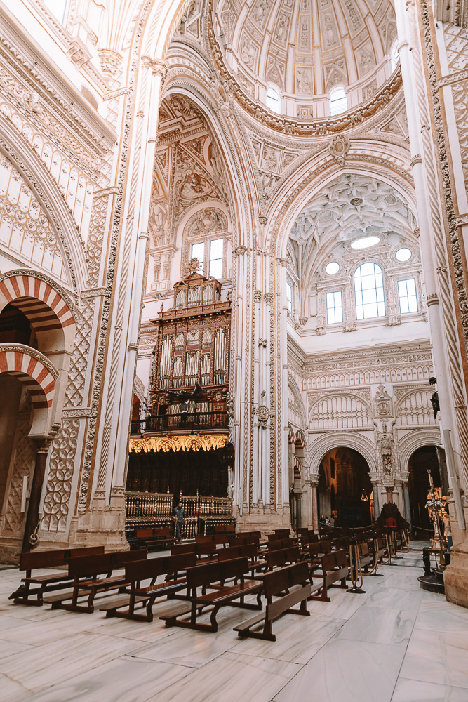 Cordoba weekend itinerary, Mezquita Crucero and chairs, by Dancing the Earth