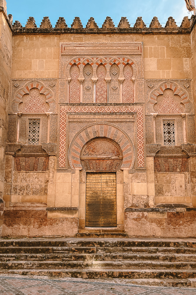 Cordoba weekend itinerary, Mezquita-Cathedral golden door, by Dancing the Earth