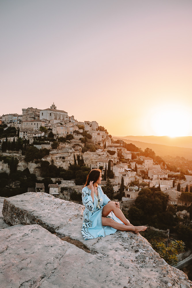Provence villages, Gordes viewpoint for sunrise, by Dancing the Earth