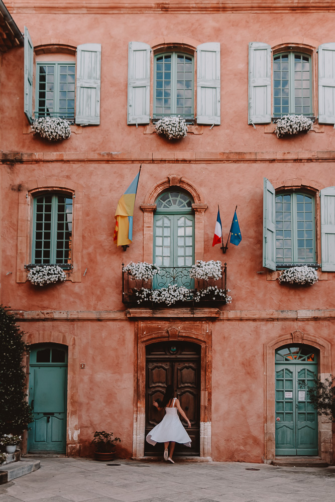 Provence villages, Roussillon townhall, by Dancing the Earth