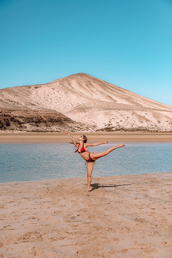 Fuerteventura, Sotavento lagoon and mountain, by Dancing the Earth