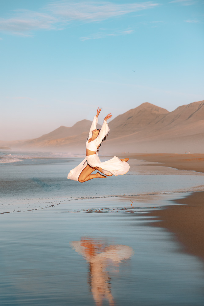 Fuerteventura, golden hour on playa de Cofete, by Dancing the Earth