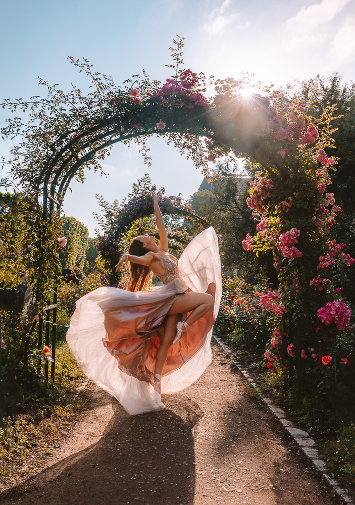 Spring in Paris, roseraie Jardin des Plantes, by Dancing the Earth