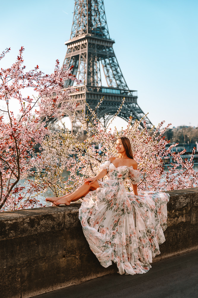 Paris Spring Eiffel Tower Avenue de New-York plums, by Dancing the Earth