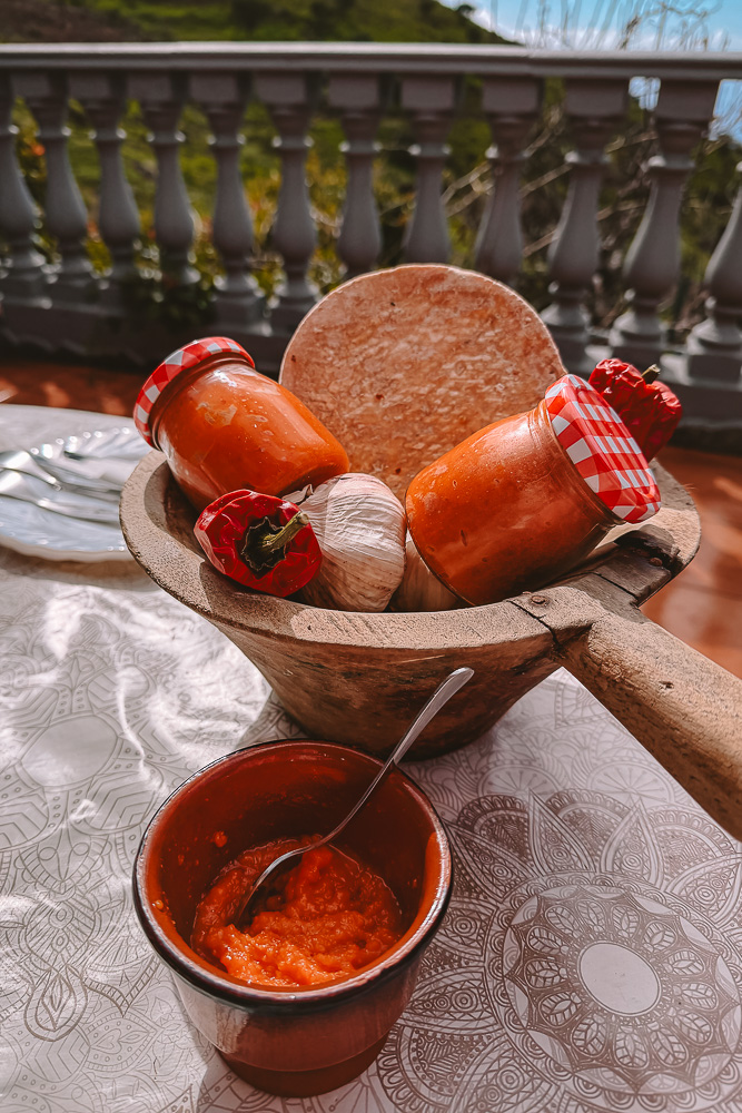 La Gomera, Cumbres de Igualero, homemade almogrote, by Dancing the Earth