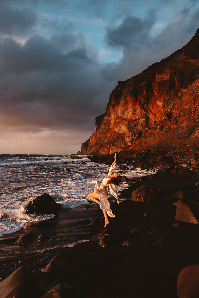La Gomera Playa del Ingles sunset, by Dancing the Earth
