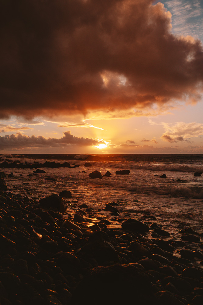 Playa del Ingles sunset rocks, by Dancing the Earth