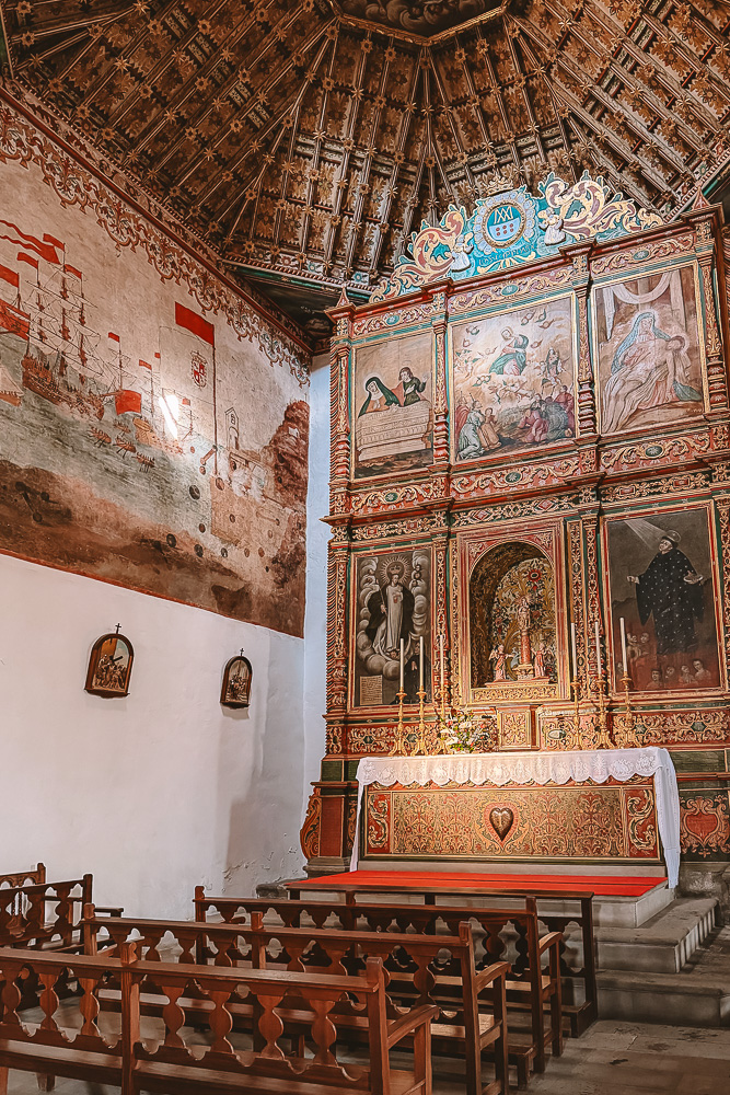 San Sebastian Iglesia de la Asuncion inside, by Dancing the Earth
