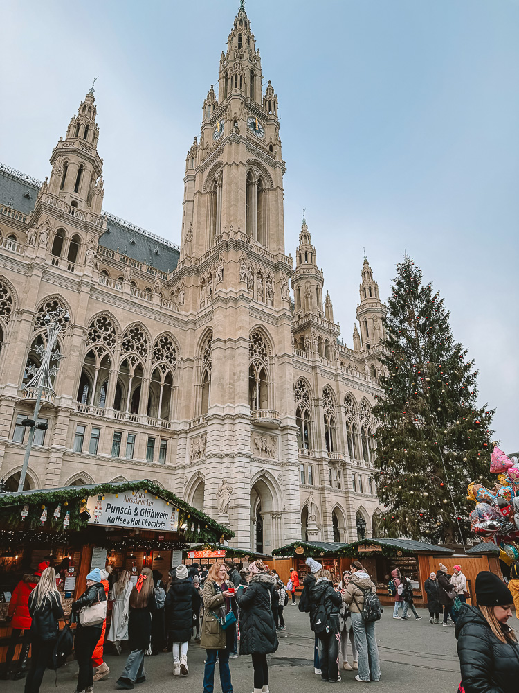 Rathausplatz Christmas market by day, by Dancing the Earth
