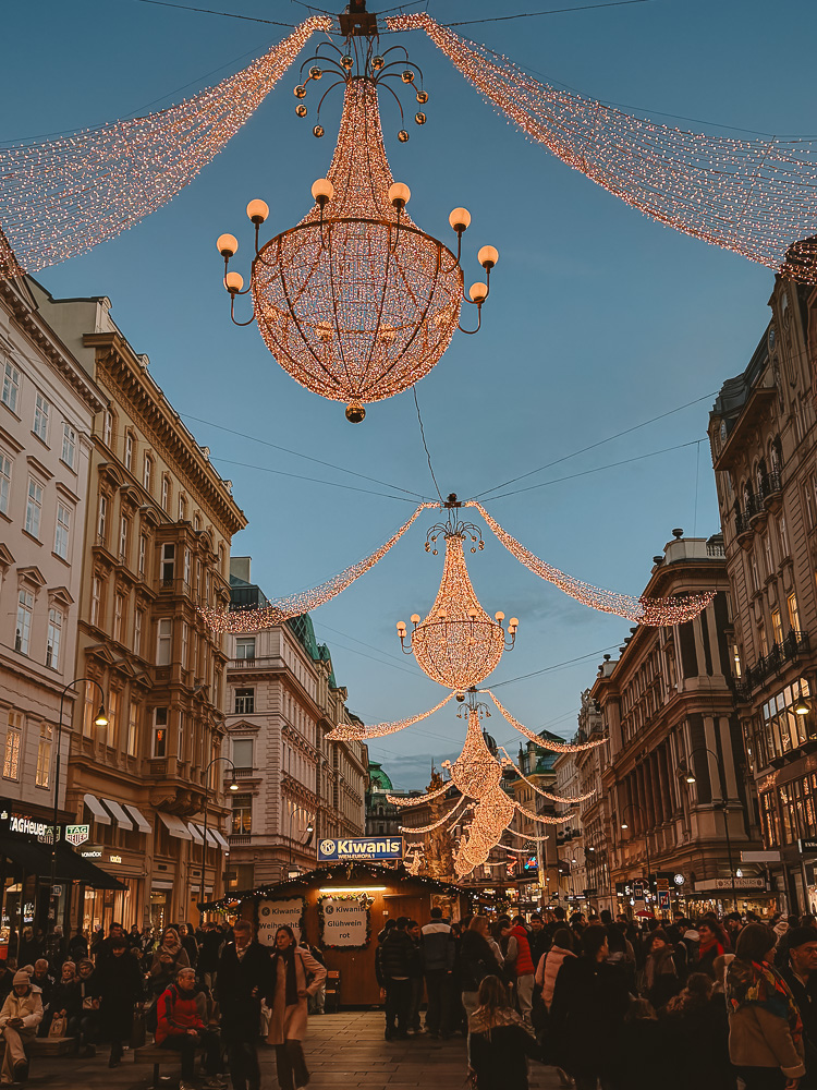 Vienna, Graben Street at blue hour, by Dancing the Earth