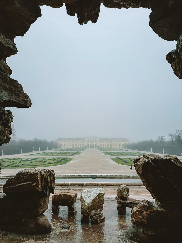 Vienna, Schonbrunn Castle from Neptune Fountain, by Dancing the Earth