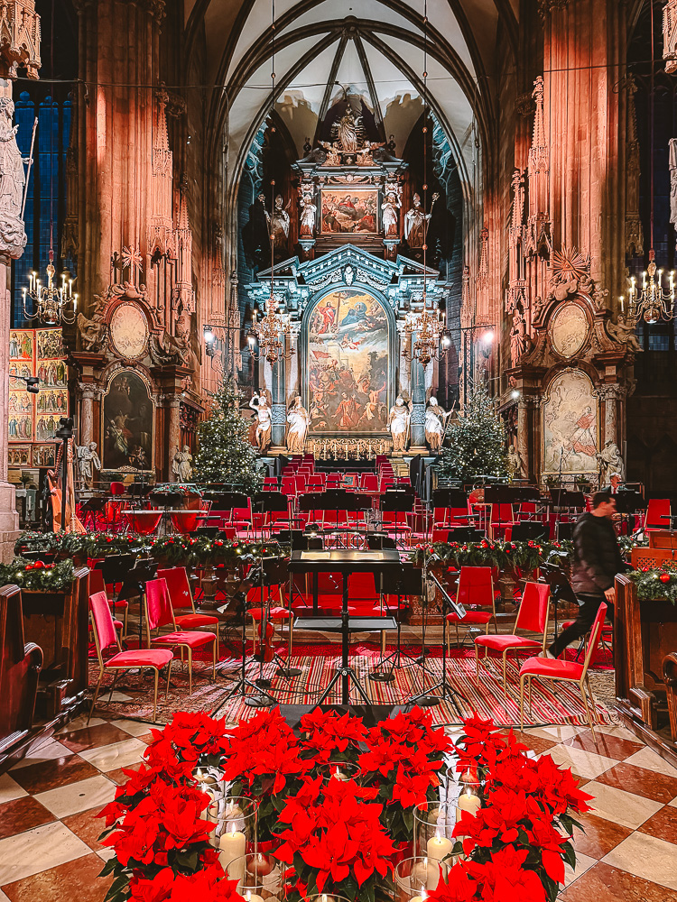 Vienna, Stephansdom, Advent concert, orchestra seats, by Dancing the Earth