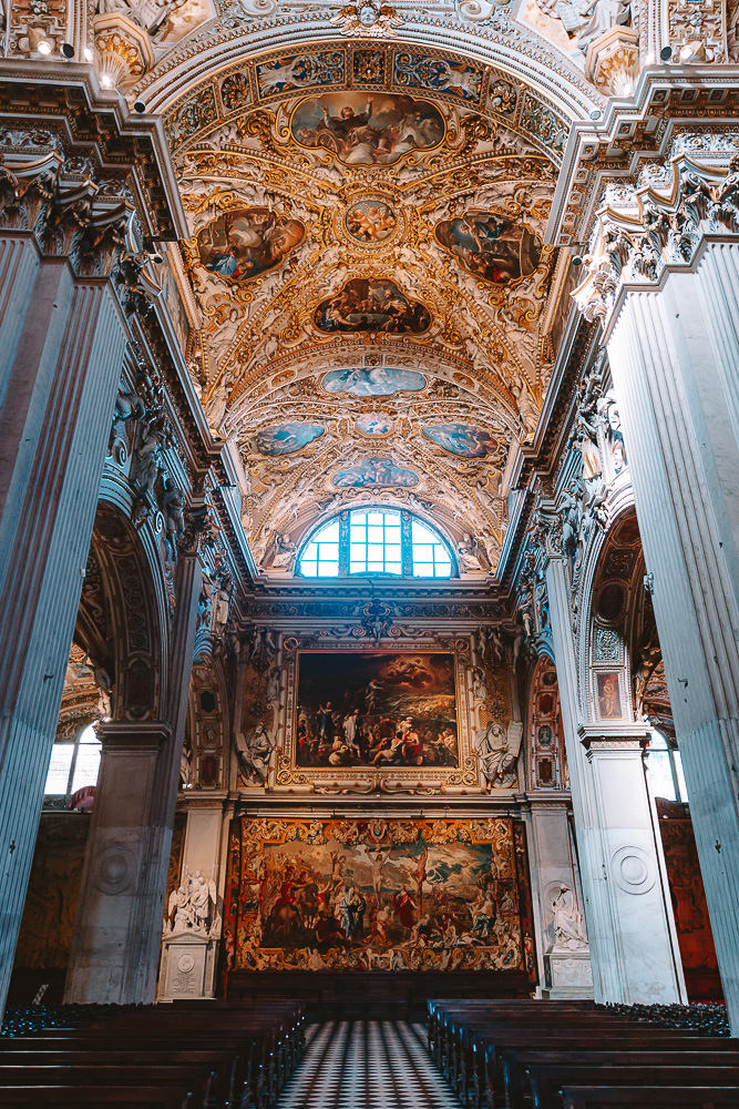 Bergamo, Basilica, back paintings, by Dancing the Earth