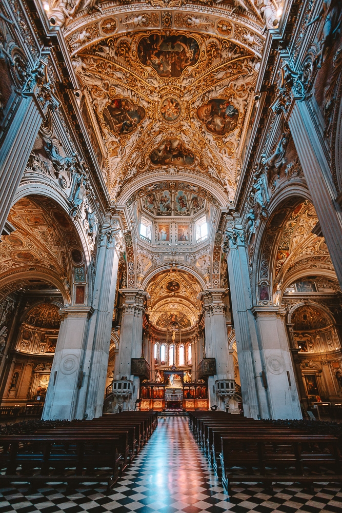 Bergamo, interior of the Basilica, by Dancing the Earth
