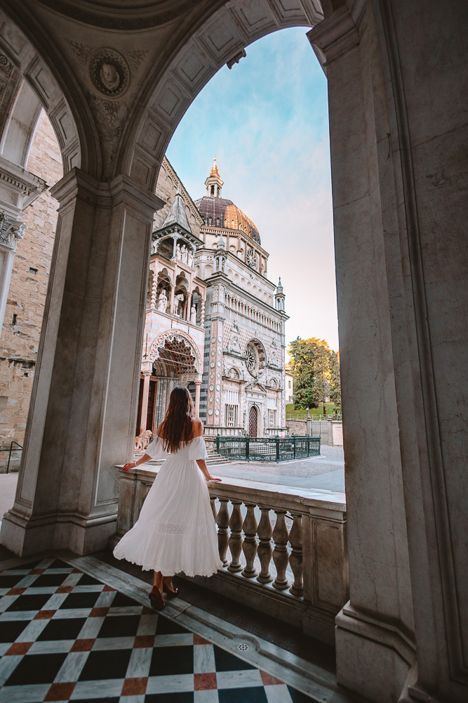 Bergamo, Cappella Colleoni from Duomo arch, by Dancing the Earth