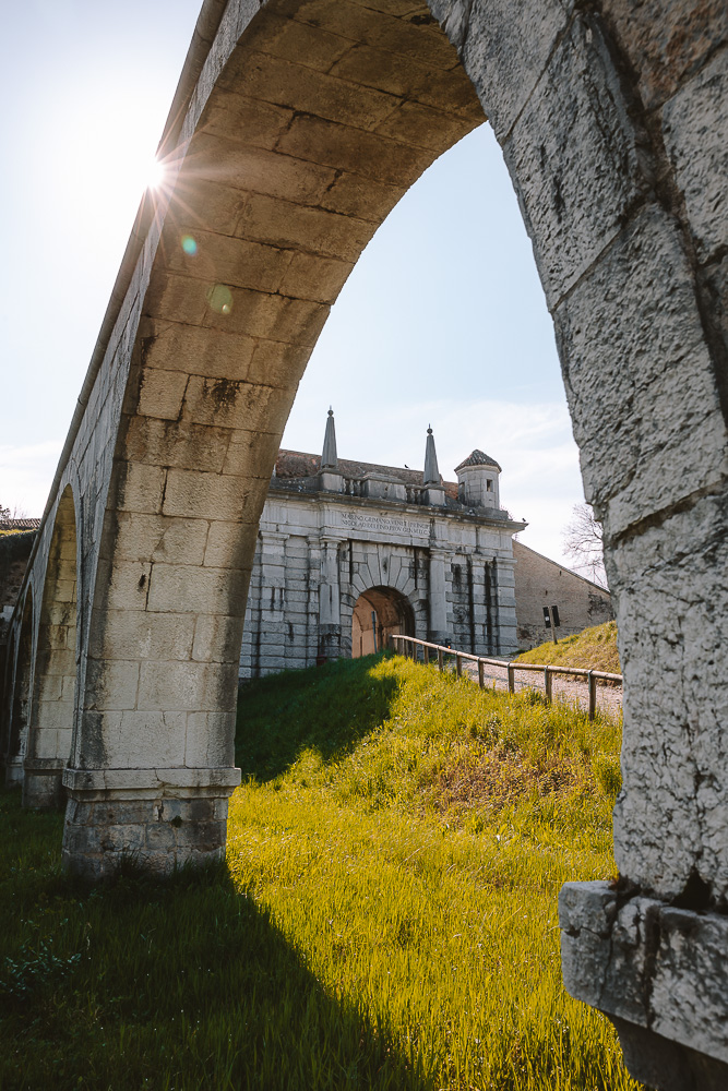 Venetian Fortresses, Palmanova, Porta Udine and aqueduct, by Dancing the Earth