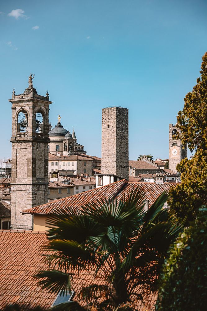 Venetian Fortresses, Towers view from Rocca di Bergamo, by Dancing the Earth
